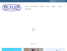 Tablet Screenshot of butlershowhorses.com